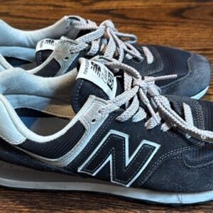 New Balance Black 574 Womens Sneakers